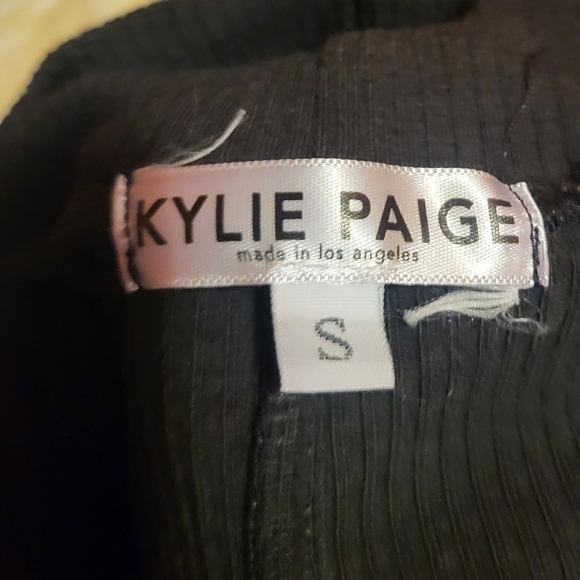 Kylie Paige Black Turtleneck Maxi Jersey Dress Slit In Back Size Small - Picture 5 of 5